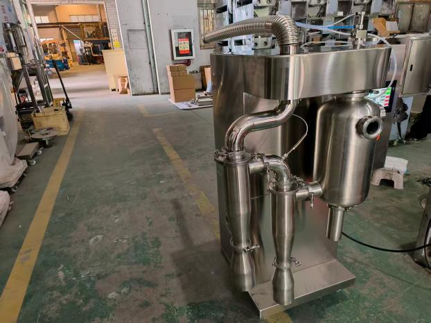 Dual separation spray dryer during equipment manufacturing