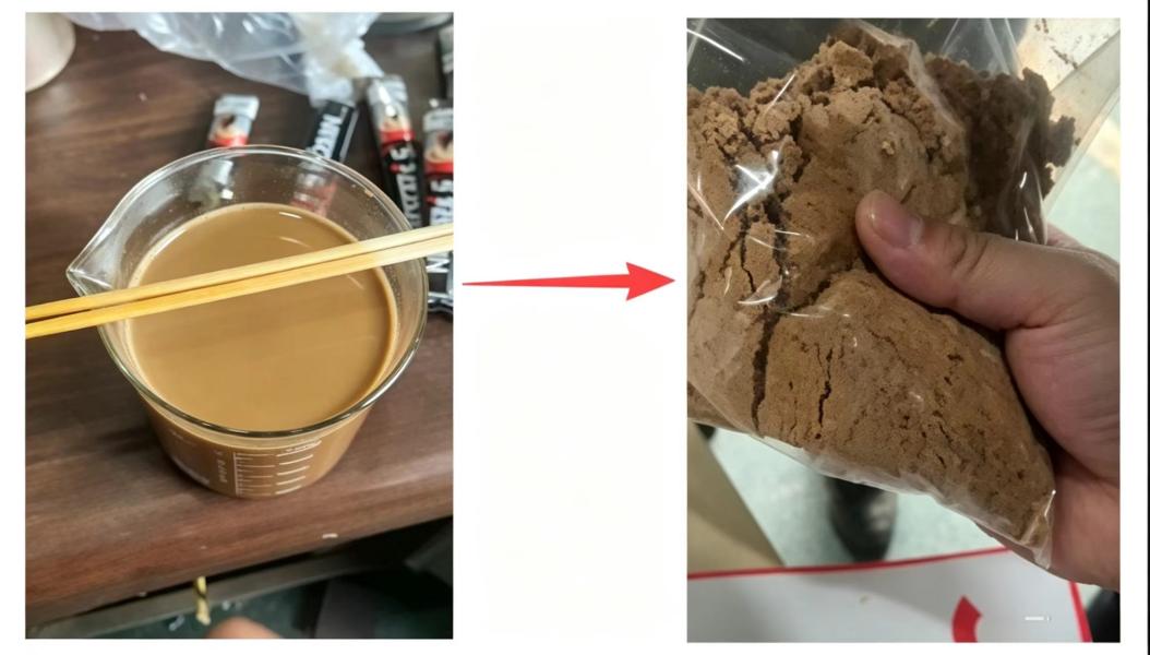 Coffee liquid transformed into powder by spray drying