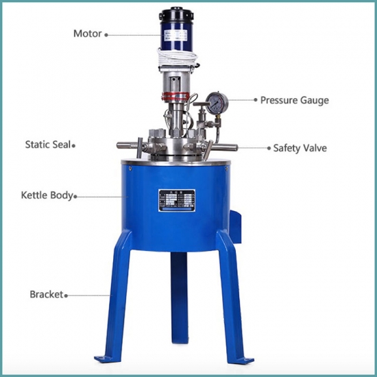 Lab Testing Chemical Reactor Of Stainless Steel