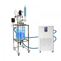 50L Large Scale Biotechnology Double-layer Glass Reactor