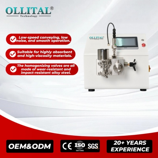 Ollital Laboratory High-Pressure Homogenizer for Nanoemulsions & Liposomes
