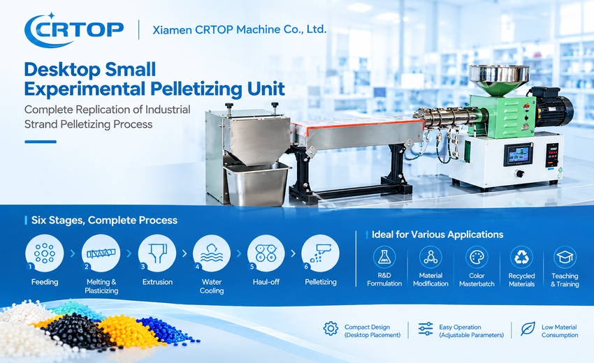 Desktop Small Experimental Pelletizing Unit: Complete Replication of Industrial Strand Pelletizing Process