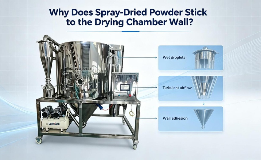Why Does Spray-Dried Powder Stick to the Drying Chamber Wall?