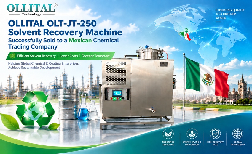 OLLITAL OLT-JT-250 Solvent Recovery Machine Successfully Sold to a Mexican Chemical Trading Company